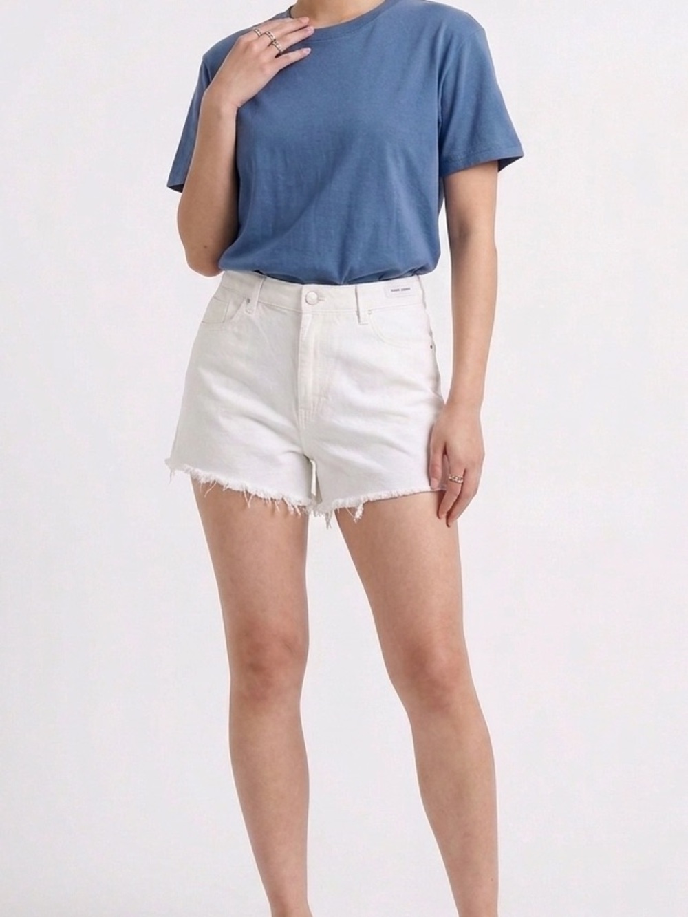Women’s Cotton on denim white shorts